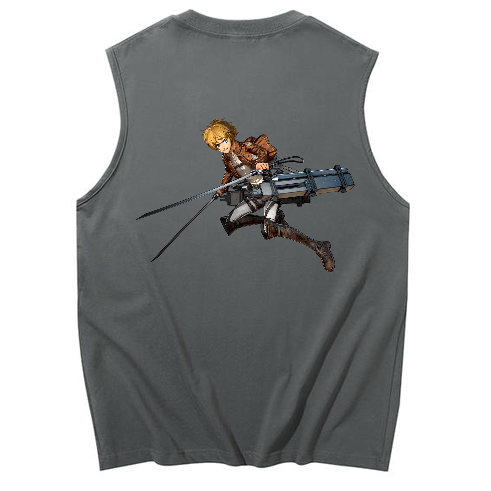 （画像用） 進撃の巨人 アルミン·アルレルト Attack on Titan Armin Arlert コットン100％タンクトップ（背面プリント）